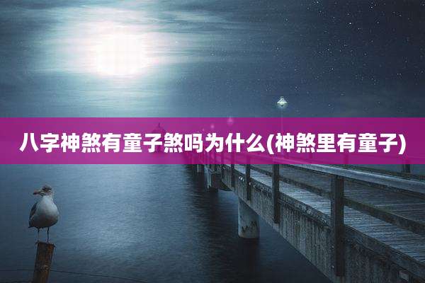 八字神煞有童子煞吗为什么(神煞里有童子)