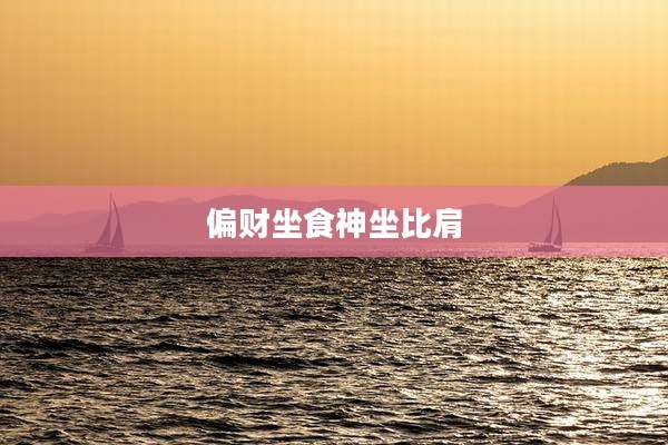 偏财坐食神坐比肩