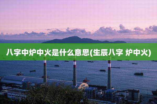 八字中炉中火是什么意思(生辰八字 炉中火)