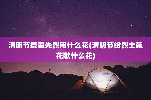 清明节祭奠先烈用什么花(清明节给烈士献花献什么花)