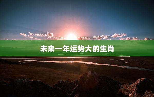 未来一年运势大的生肖