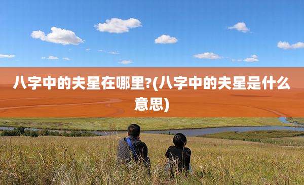 八字中的夫星在哪里?(八字中的夫星是什么意思)