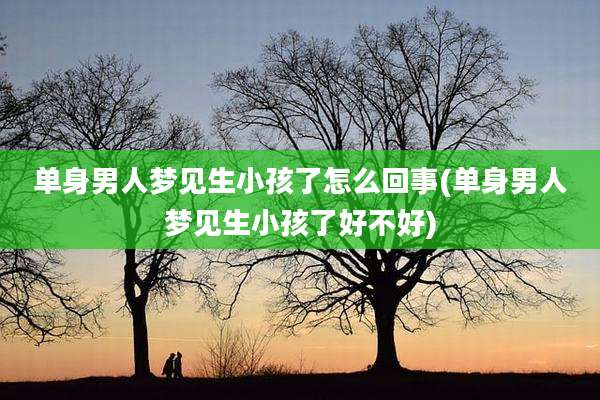 单身男人梦见生小孩了怎么回事(单身男人梦见生小孩了好不好)