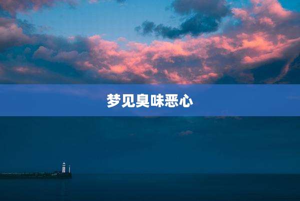 梦见臭味恶心