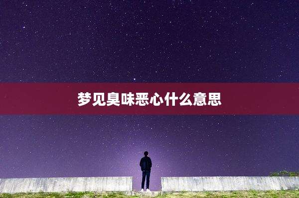梦见臭味恶心什么意思