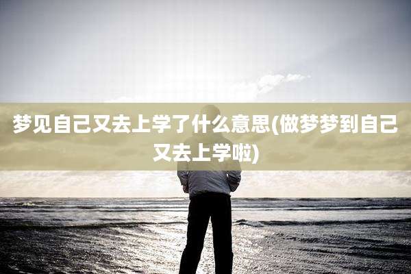 梦见自己又去上学了什么意思(做梦梦到自己又去上学啦)
