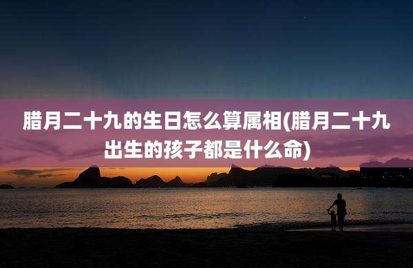 腊月二十九的生日怎么算属相(腊月二十九出生的孩子都是什么命)