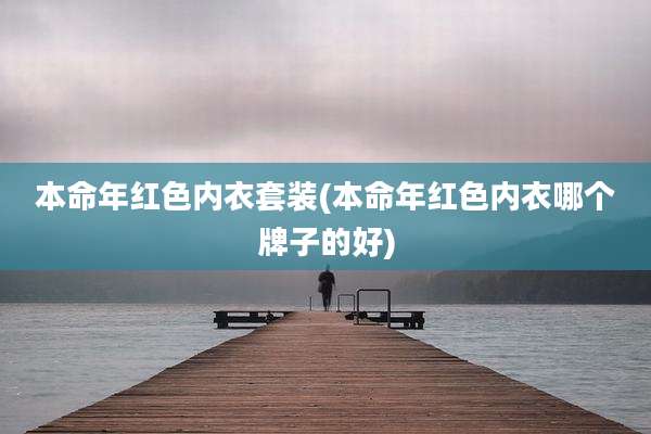 本命年红色内衣套装(本命年红色内衣哪个牌子的好)