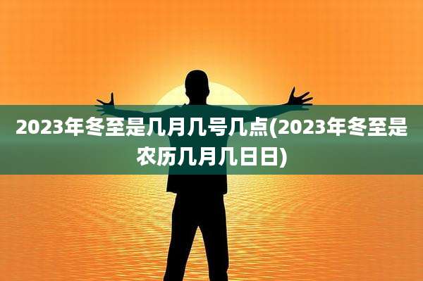 2023年冬至是几月几号几点(2023年冬至是农历几月几日日)
