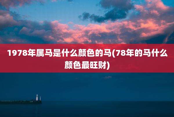1978年属马是什么颜色的马(78年的马什么颜色最旺财)