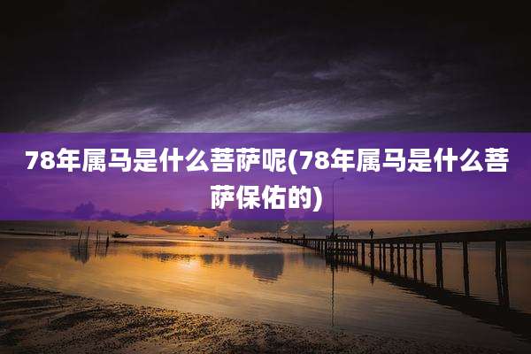 78年属马是什么菩萨呢(78年属马是什么菩萨保佑的)