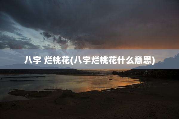 八字 烂桃花(八字烂桃花什么意思)