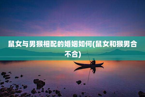鼠女与男猴相配的婚姻如何(鼠女和猴男合不合)