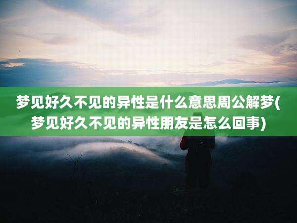 梦见好久不见的异性是什么意思周公解梦(梦见好久不见的异性朋友是怎么回事)