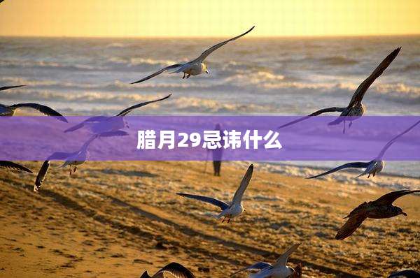 腊月29忌讳什么