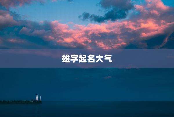 雄字起名大气