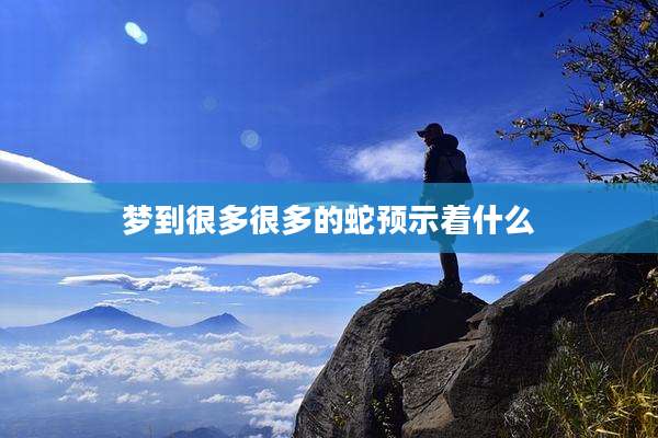 梦到很多很多的蛇预示着什么