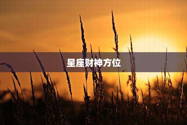 星座财神方位