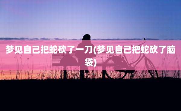 梦见自己把蛇砍了一刀(梦见自己把蛇砍了脑袋)