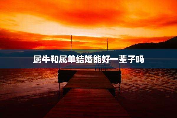 属牛和属羊结婚能好一辈子吗