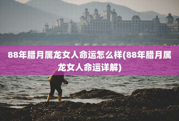 88年腊月属龙女人命运怎么样(88年腊月属龙女人命运详解)