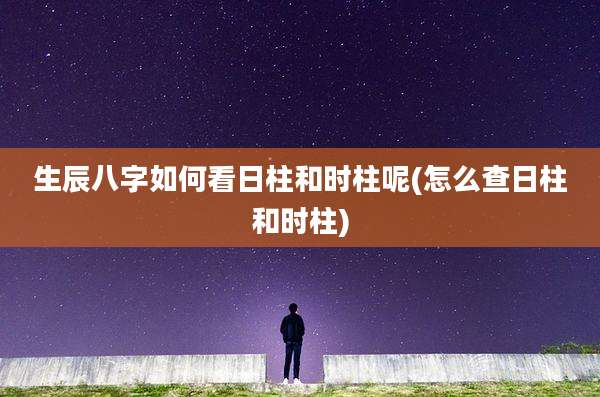 生辰八字如何看日柱和时柱呢(怎么查日柱和时柱)