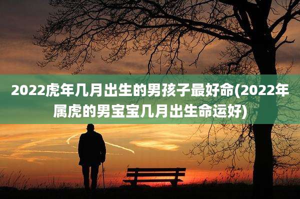 2022虎年几月出生的男孩子最好命(2022年属虎的男宝宝几月出生命运好)