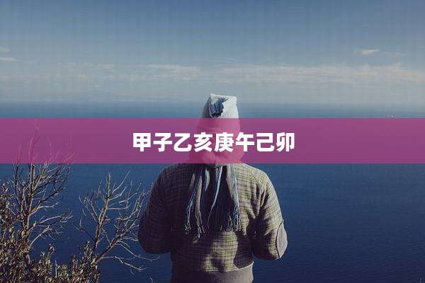 甲子乙亥庚午己卯