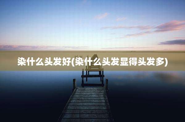 染什么头发好(染什么头发显得头发多)