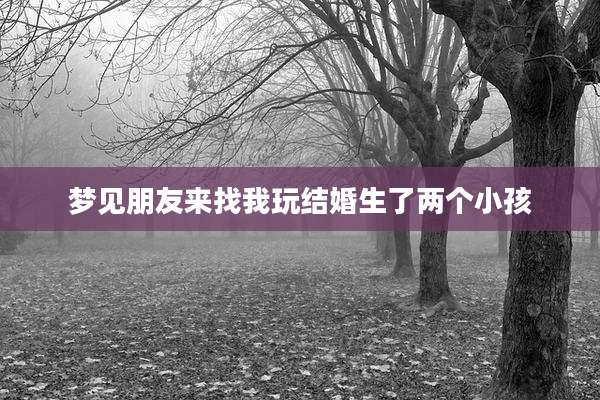 梦见朋友来找我玩结婚生了两个小孩