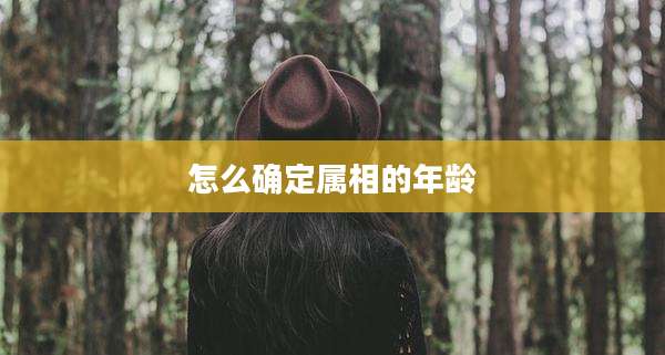 怎么确定属相的年龄