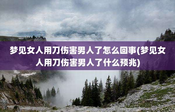 梦见女人用刀伤害男人了怎么回事(梦见女人用刀伤害男人了什么预兆)