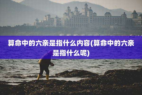 算命中的六亲是指什么内容(算命中的六亲是指什么呢)
