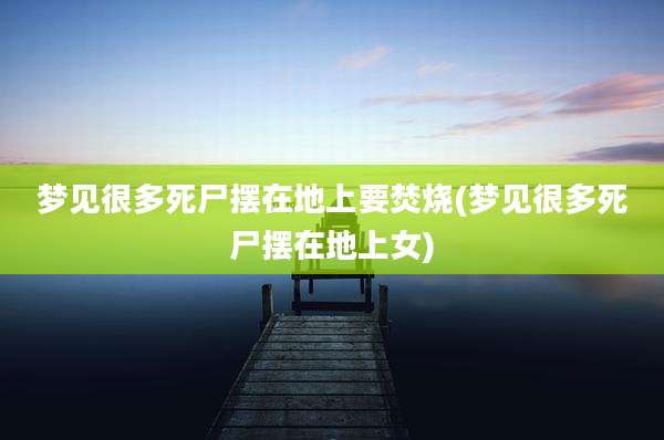 梦见很多死尸摆在地上要焚烧(梦见很多死尸摆在地上女)