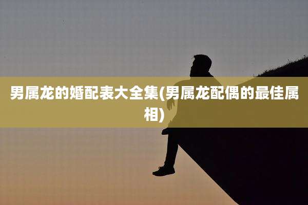 男属龙的婚配表大全集(男属龙配偶的最佳属相)