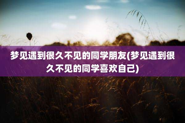 梦见遇到很久不见的同学朋友(梦见遇到很久不见的同学喜欢自己)