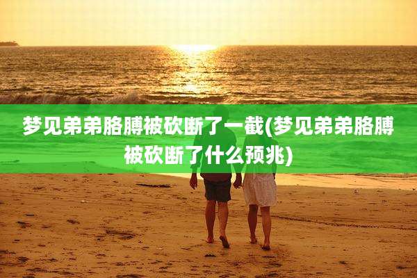 梦见弟弟胳膊被砍断了一截(梦见弟弟胳膊被砍断了什么预兆)