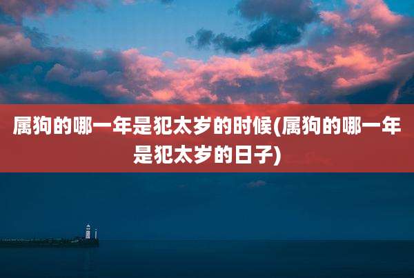 属狗的哪一年是犯太岁的时候(属狗的哪一年是犯太岁的日子)