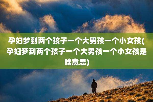 孕妇梦到两个孩子一个大男孩一个小女孩(孕妇梦到两个孩子一个大男孩一个小女孩是啥意思)