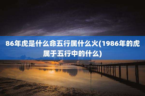 86年虎是什么命五行属什么火(1986年的虎属于五行中的什么)