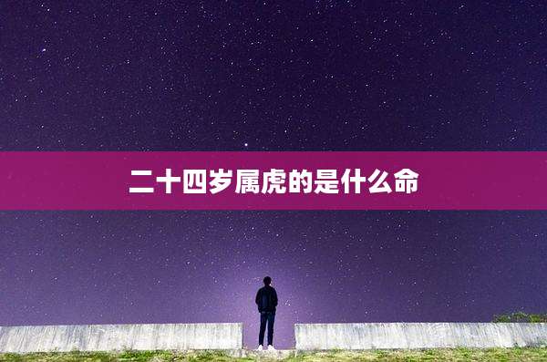 二十四岁属虎的是什么命