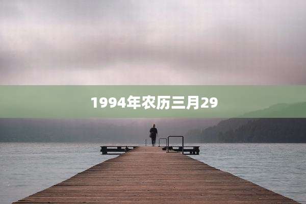 1994年农历三月29