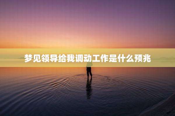梦见领导给我调动工作是什么预兆