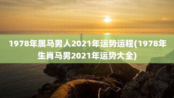 1978年属马男人2021年运势运程(1978年生肖马男2021年运势大全)