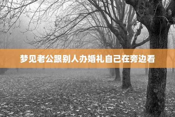 梦见老公跟别人办婚礼自己在旁边看