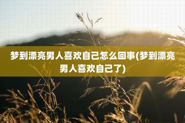 梦到漂亮男人喜欢自己怎么回事(梦到漂亮男人喜欢自己了)
