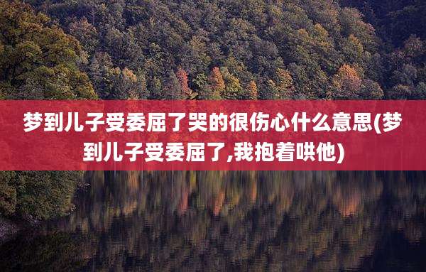 梦到儿子受委屈了哭的很伤心什么意思(梦到儿子受委屈了,我抱着哄他)