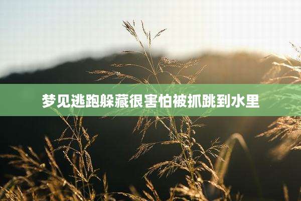 梦见逃跑躲藏很害怕被抓跳到水里