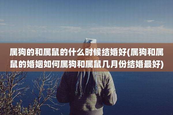 属狗的和属鼠的什么时候结婚好(属狗和属鼠的婚姻如何属狗和属鼠几月份结婚最好)