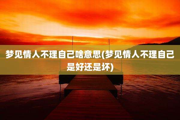 梦见情人不理自己啥意思(梦见情人不理自己是好还是坏)